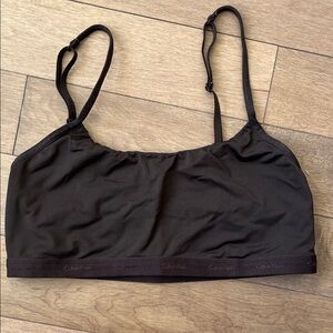 Calvin Klein Black Scoop Neck Bralette